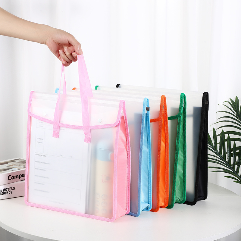 Large Capacity office portable file transaction bag student examination paper book storage art manuscript storage bag briefcase