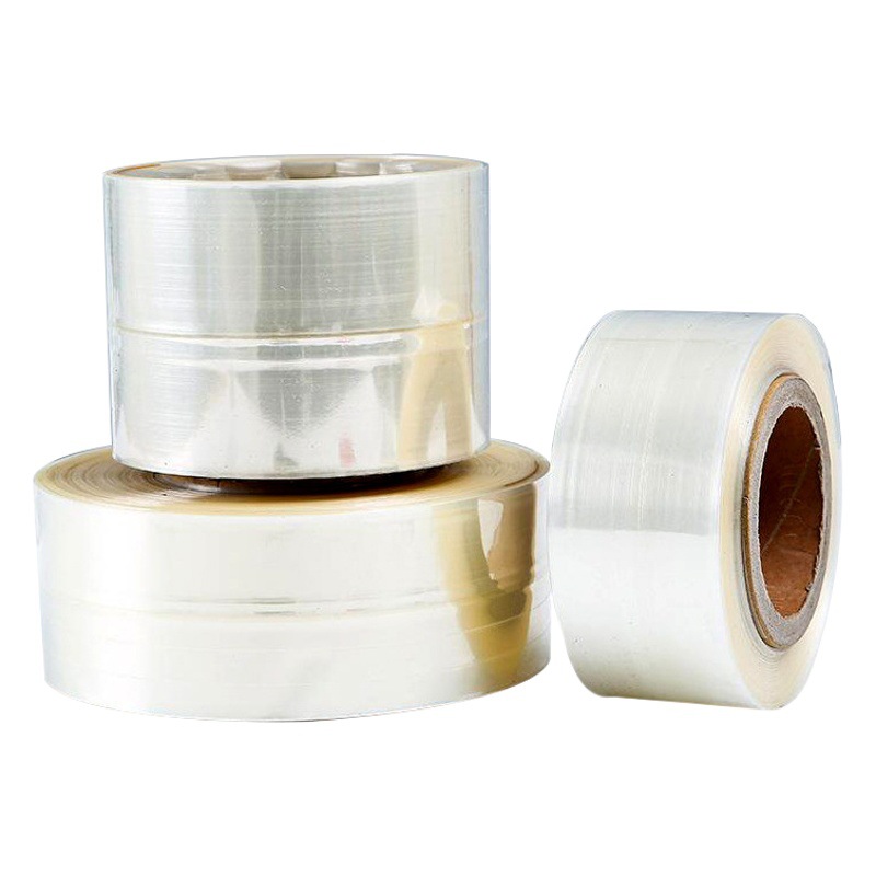 Factory wholesale transparent label Film cross-linked shrink film set label color printing hot label Film bottle mouth transparent protective film