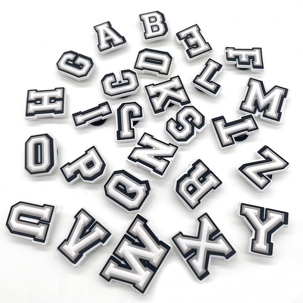 Cross-border exclusive for Amazon PVC soft rubber letter hole shoes shoe buckle shoe flower personality DIY garden shoes accessories accessories