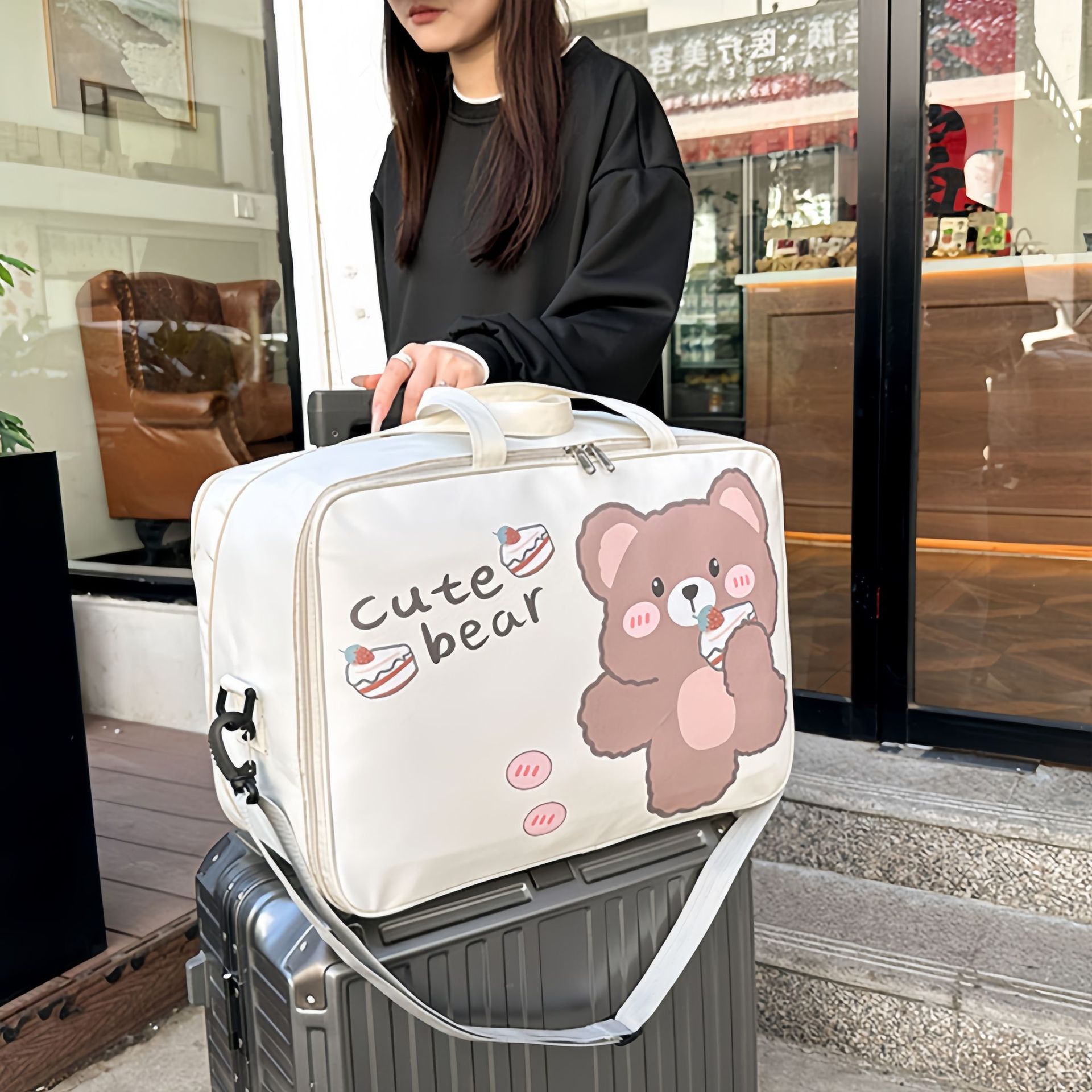 Large-Capacity Dry and Wet Separation Storage Bag, Lightweight Swimming Bag, Short-Distance Travel Satchel Boarding and Maternity Travel Luggage Bag