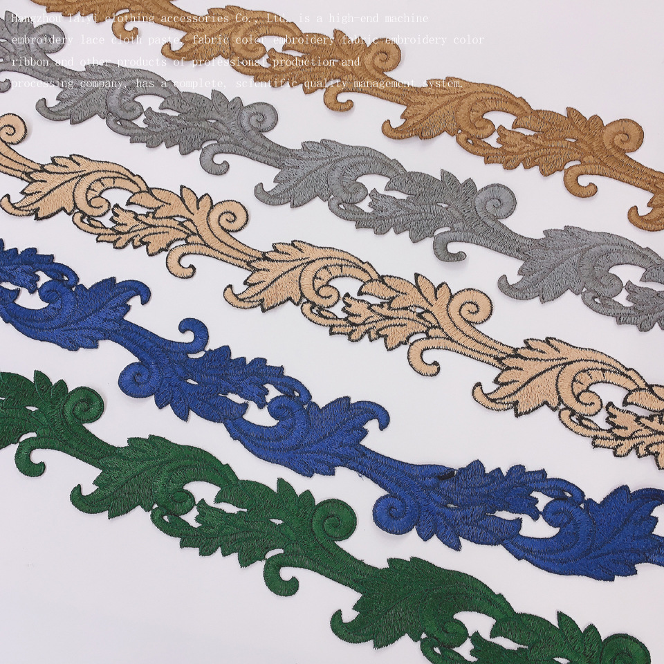 Good things to buy multi-color ethnic lace jewelry cheongsam dress accessories embroidery polyester color bar code lace
