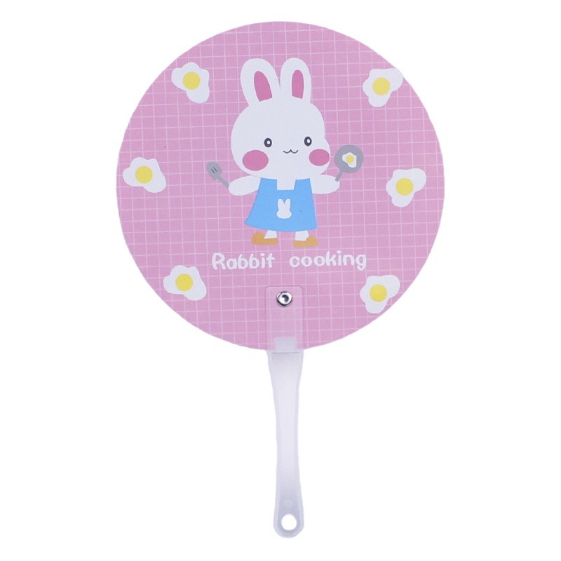 Cartoon fruit plastic fan office business advertising fan holiday gifts night market stall square ornaments