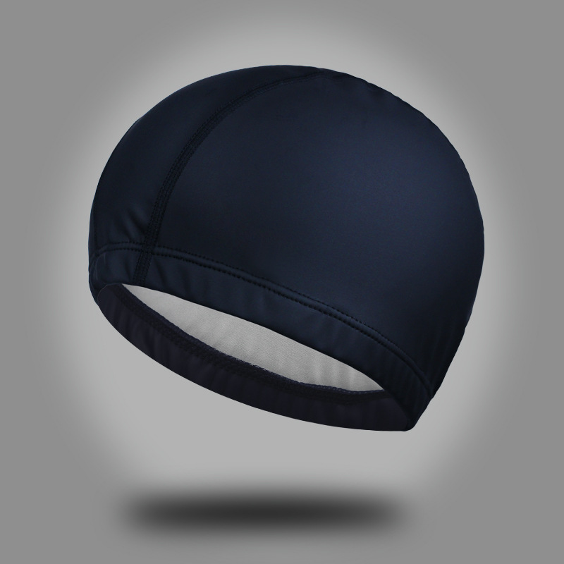 Picture of Pu swimming cap factory wholesale high elastic waterproof breathable head large swimming cap adult men and women PU coated swimming cap
