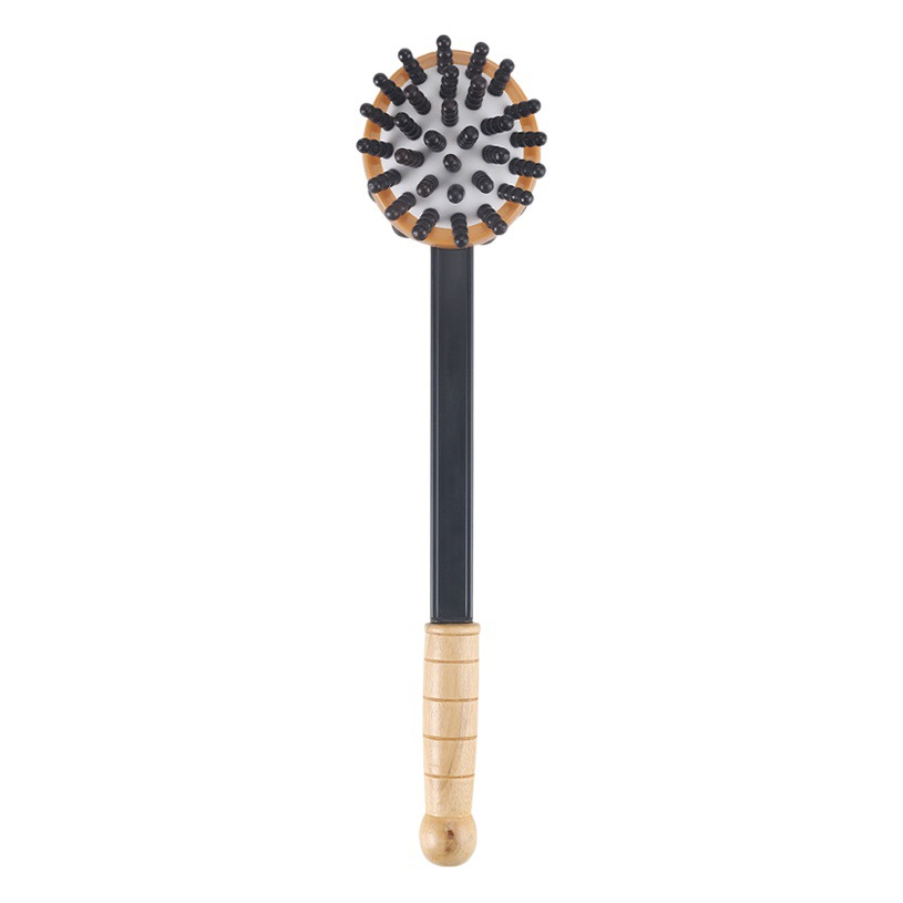 Hand-held round head back beating massage hammer meridian massage stick beating son beating neck and shoulder back scratching artifact