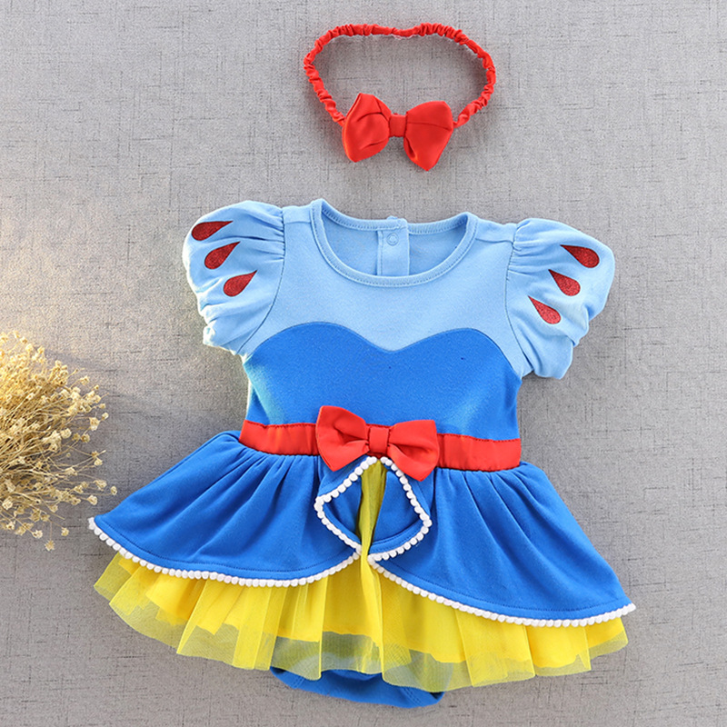 Picture of Halloween Children's Clothing, Short-Sleeved Pullover, Baby Baby Hooded Princess Jumpsuit, Romper Dress