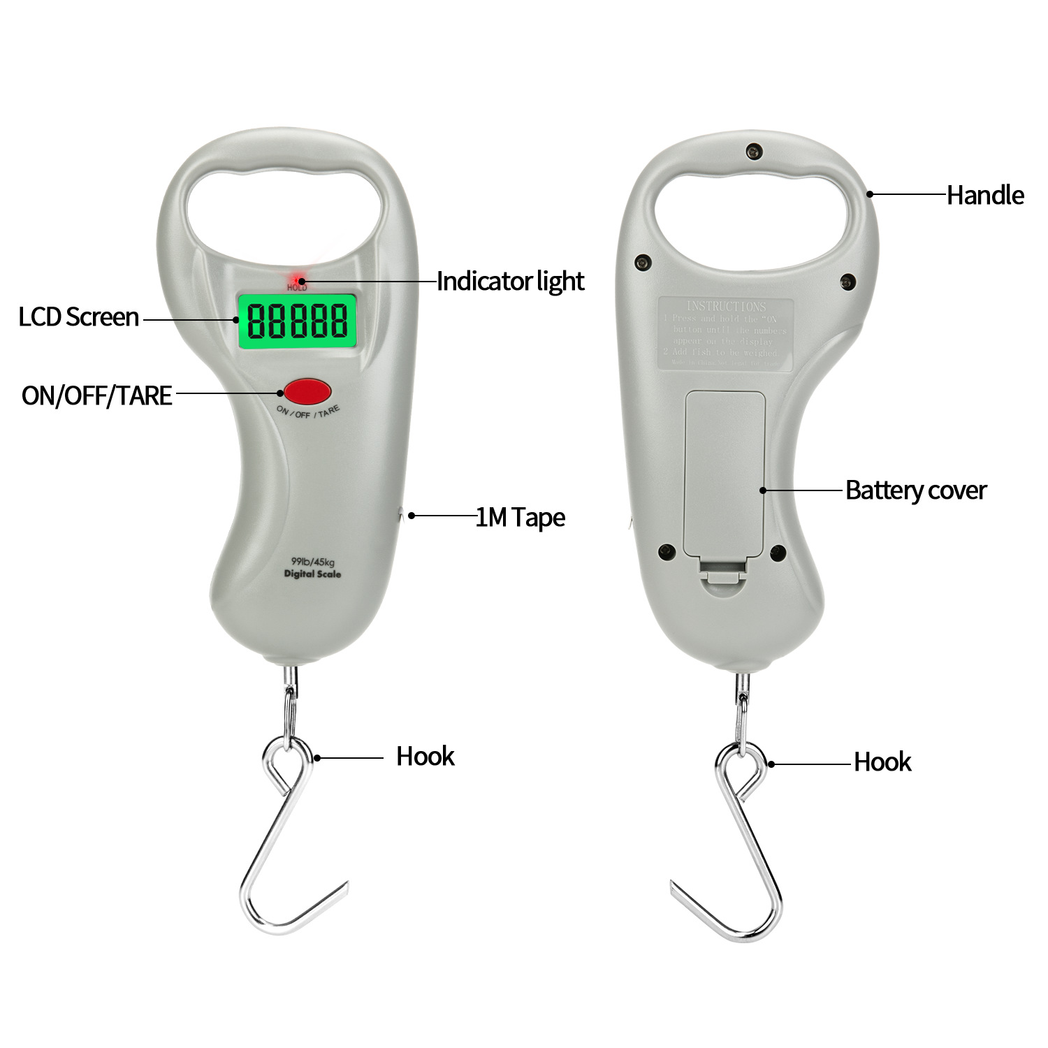 Picture of Supply floating electronic scale electronic portable scale fishing scale hanging scale 50kg can float on water waterproof