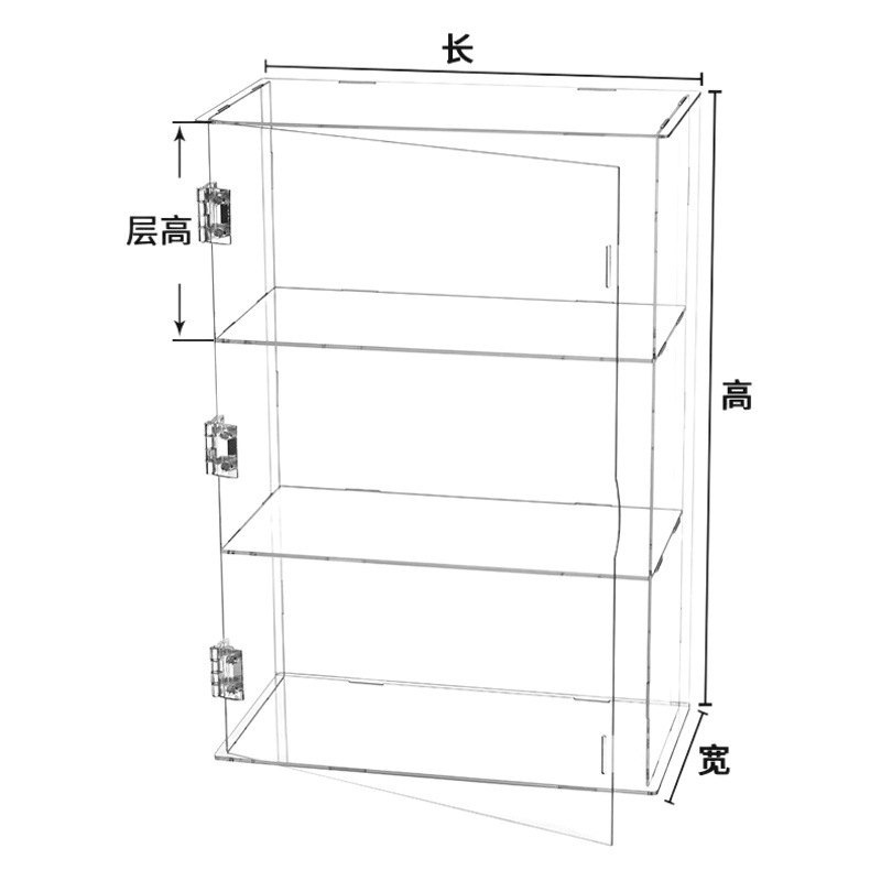 Acrylic hand-made display box layered grid assembled storage box high permeability model box Ming egg dust box