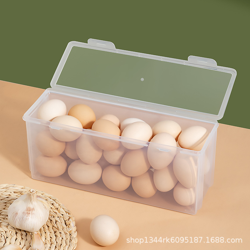 Egg Storage Box Refrigerator Side Door Put Egg Box Transparent Plastic Fresh-keeping Box Noodle Noodle Rack Egg Rack