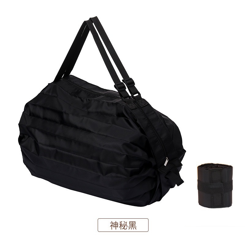 Picture of Foldable shopping bag travel shoulder portable thick large grocery shopping bag supermarket green shopping bag wholesale