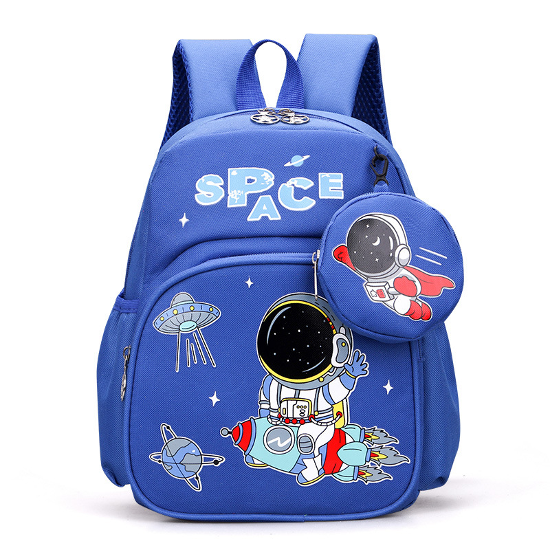 Picture of Pupils' Bag with Coin Purse Children's Printed Schoolbag Cute Cartoon Children's Ridge Protection Schoolbag