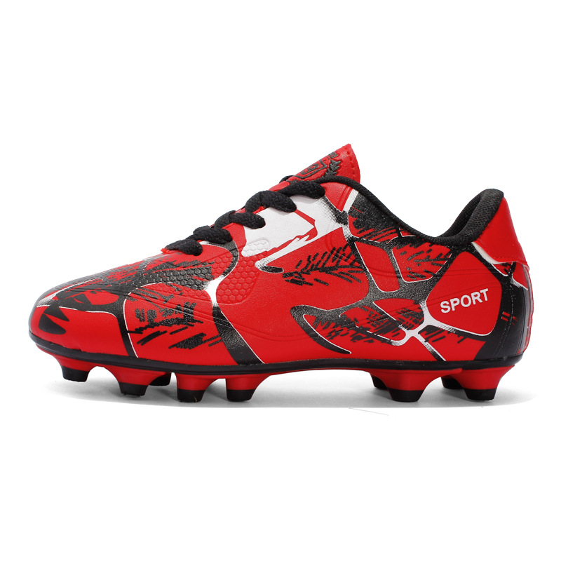 Picture of Cross-Border High-Top Adult Football Shoes for Men and Women Tf Broken Spikes Artificial Turf Ag Long Spikes Student Training Football Shoes Wholesale