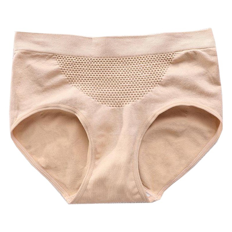 Japanese 3D honeycomb seamless honeycomb underwear massage high elastic seamless cotton breathable waist hip briefs ladies