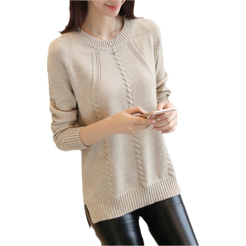 Picture of Popular Women's Sweater, Loose Outer Wear, Autumn and Winter 2024 New Style, Velvet and Thickeneded Bottoming Shirt, Trbottomy Inner Wear