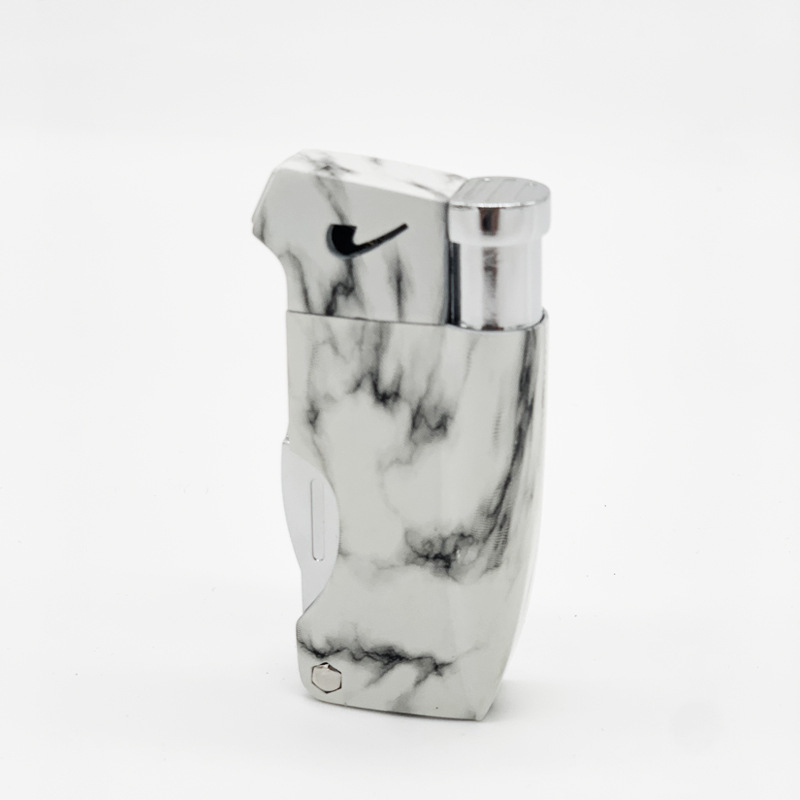Picture of Grinding wheel open flame cigarette lighter gas creative inflatable Langsheng oblique fire lighter metal pipe mini lighter gift