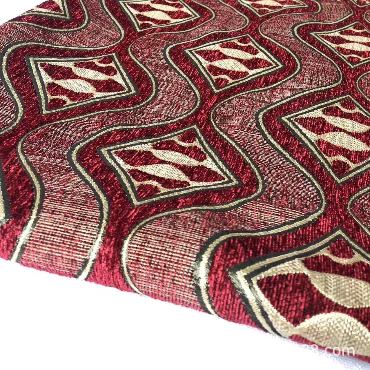 Chenille European Jacquard Sofa Release, Yarn-Dyed Matte Chenille Velvet Encrypted Thickeneded Wear-Resistant Decorative Fabric