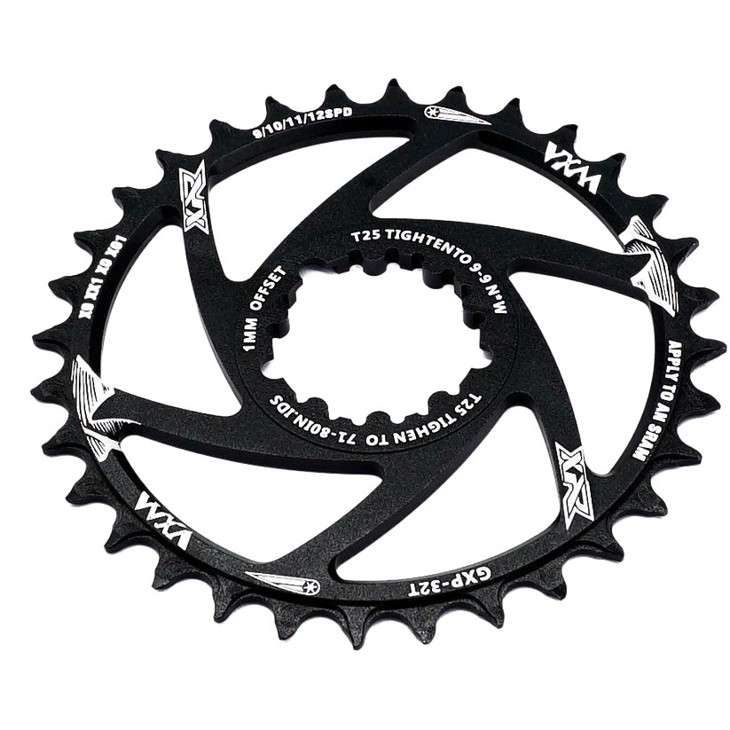 VXM mountain bike single disc GXP direct-mounted integrated disc positive and negative tooth disc 30T/32T/34T/36/38T/40T