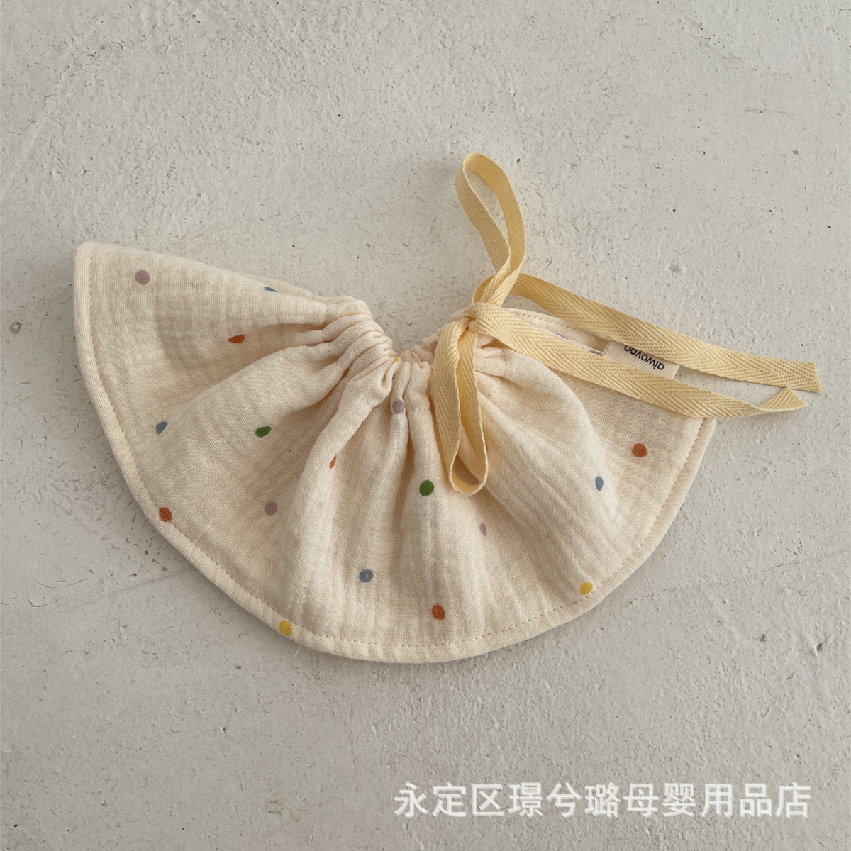 Picture of Baby 4-Layer Cotton Gauze Bib with Tie, 360-Degree Anti-Spit-Up Bib for Infants