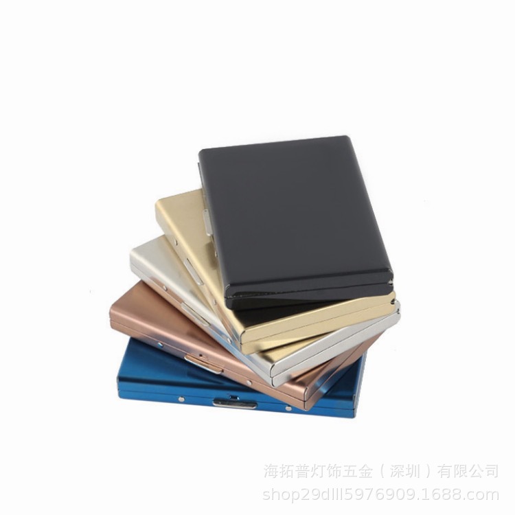 Credit Card Box Cross-border Premium Stainless Steel Metal Card Box Anti-degaussing Anti-theft Brush 6 Card Organ Card Book