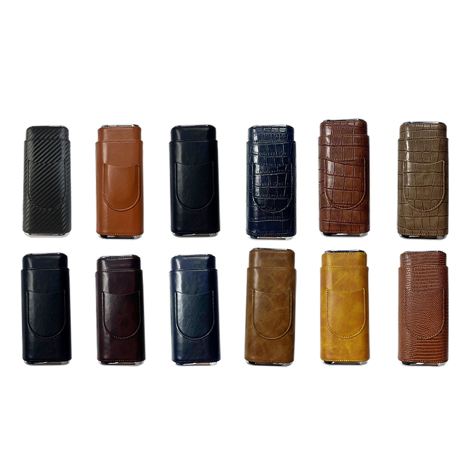 Picture of In stock wholesale three-piece cigar moisturizing box protective cover cross-border portable travel pine cigar storage box