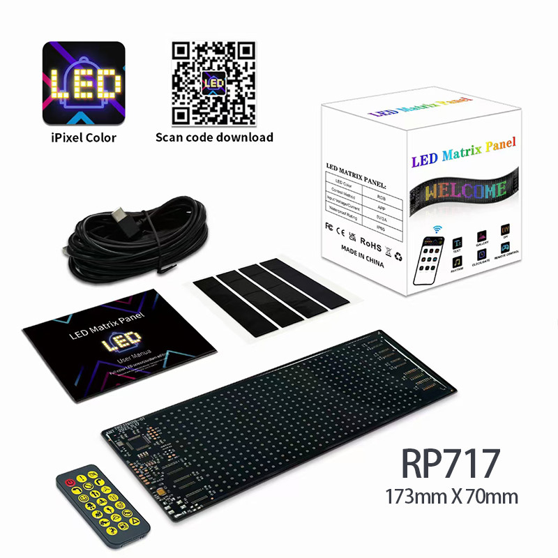 Picture of Cross border hot selling car led smart soft screen light wireless APP expression display car rear window LED advertising light
