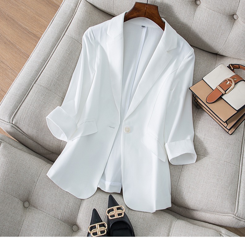 Picture of Small Suit Jacket Women's Three-Quarter Sleeve Spring and Summer New Korean Style Slim Fit Suit Women's Top