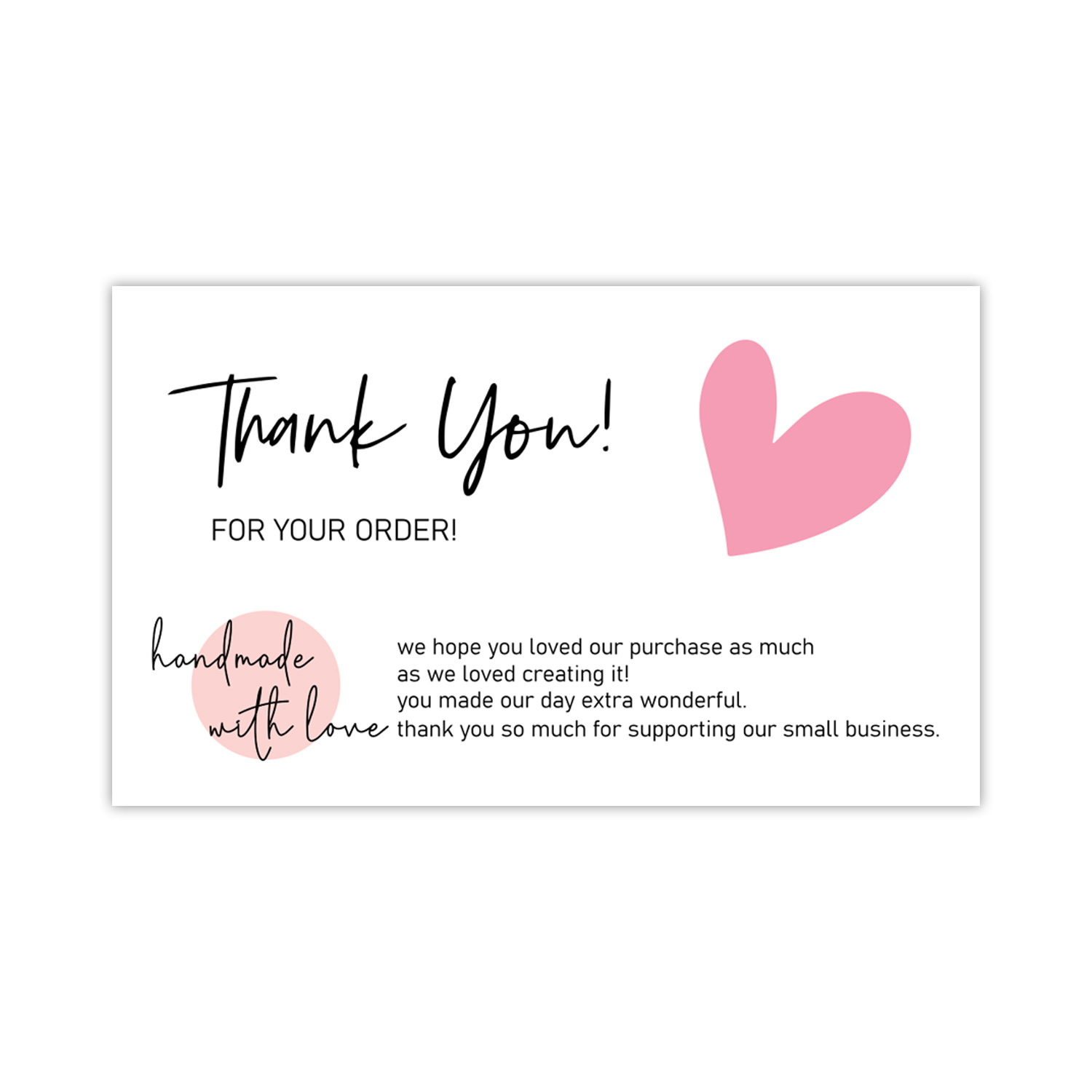 Picture of Amazon Cross-Border Wholesale Pink Thank You Card Coated Paper Card Thank You Gift Card Packaging Card