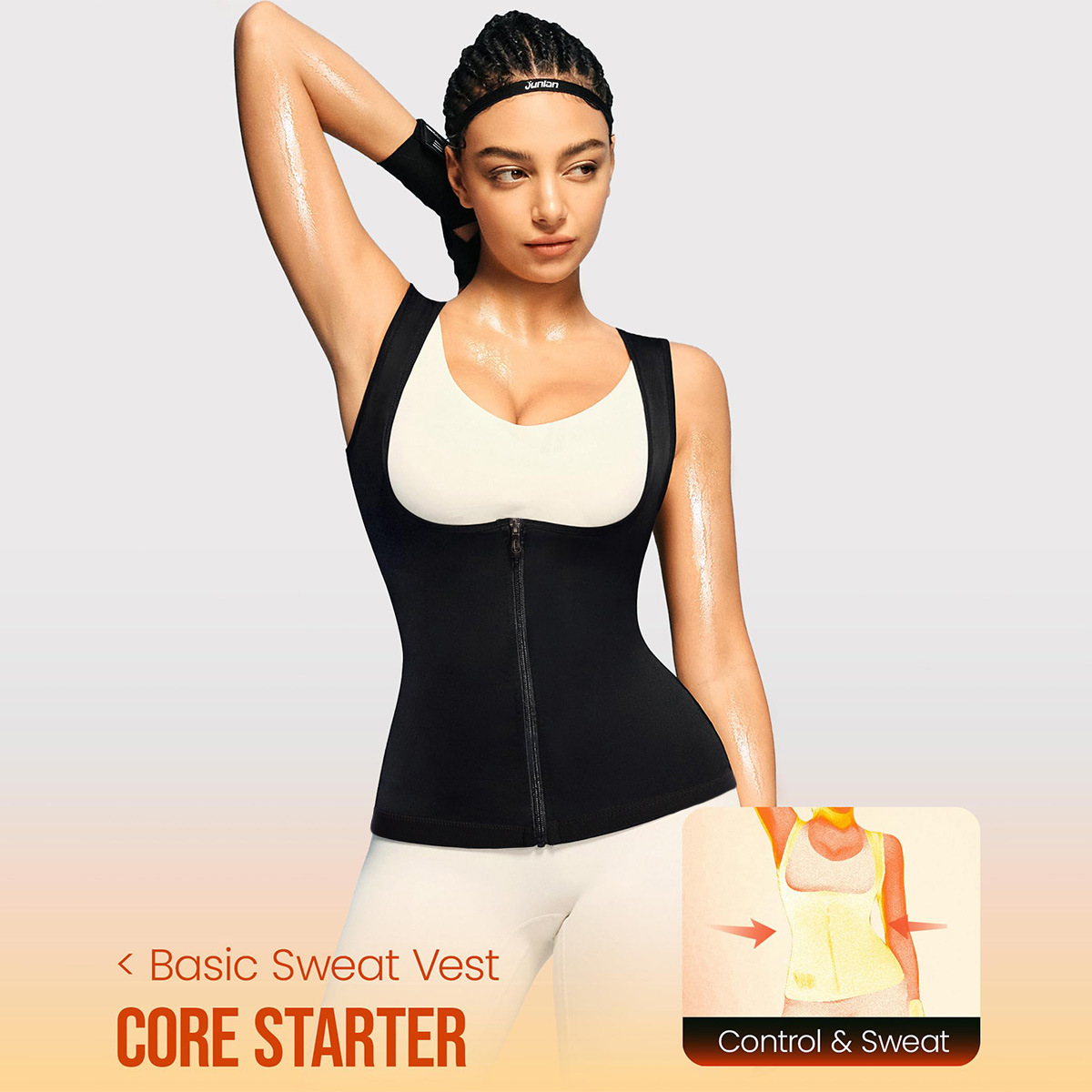 Picture of Amazon Women's Sports Body plus size Tunic Cross-border European and American Sweat Clothing Fitness Sweat-wicking Abdominal Shaper