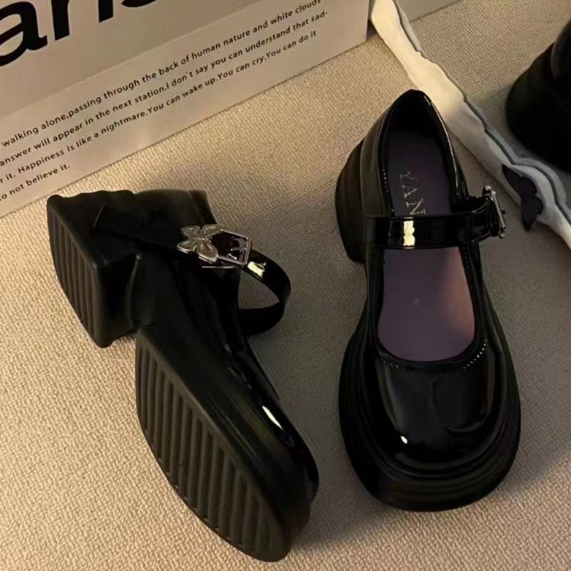 Korean Style Mary Jane Women's Shoes Spring and Summer 2023 New Women's Flats Thick-soled Small Leather Shoes Women's Loafers