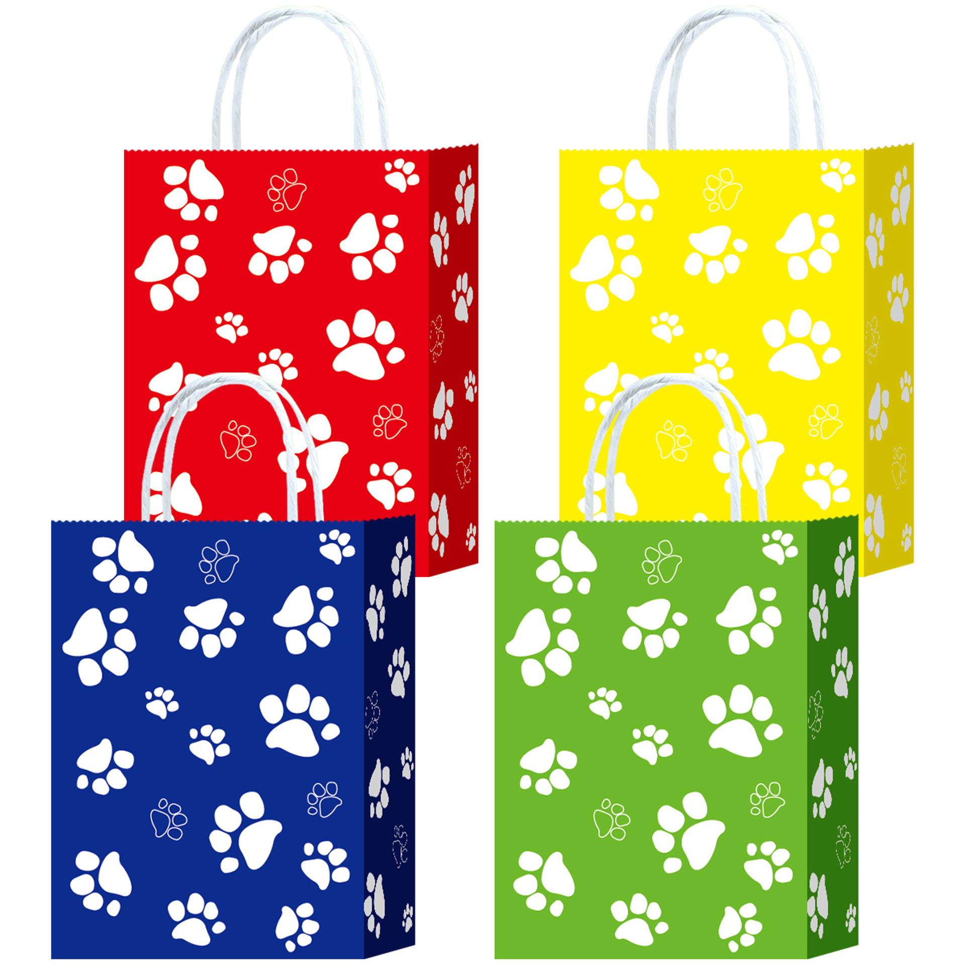 Amazon new paw print gift bag handbag shopping clothing gift bag cartoon gift White card gift bag