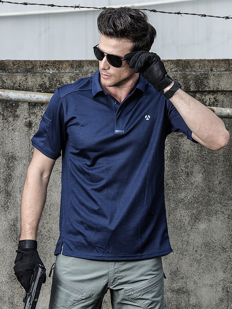 Picture of Mingpeng Outdoor Quick-drying Clothes Lapel Polo Shirt Short-sleeved Men's Sports Sweat Clothes Tactical T-shirt Physical Training Clothes