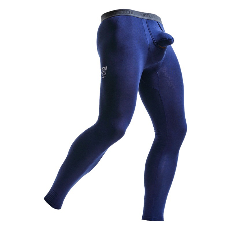 [Modal] Bullet Separated Men's Warm Autumn Pants Small Beauty Smart Bird's Nest Autumn Pants Leggings High Waist Warm Pants