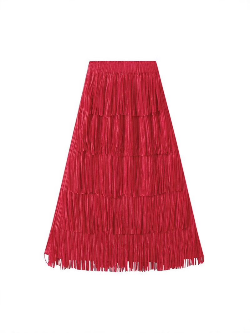 High-End Domestic Trade Elegant Tassel Skirt Summer New Temperament Versatile Slimming Skirt