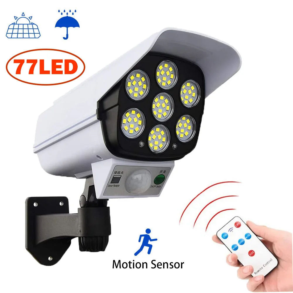 Human Body Induction Solar Light Outdoor Waterproof Home Garden Light Intelligent Light Control Lighting Simulation Monitoring Video Lamp