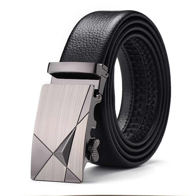 Picture of Men's belt automatic buckle litchi pattern belt business gift online shop clothing accessories gift pants belt factory wholesale