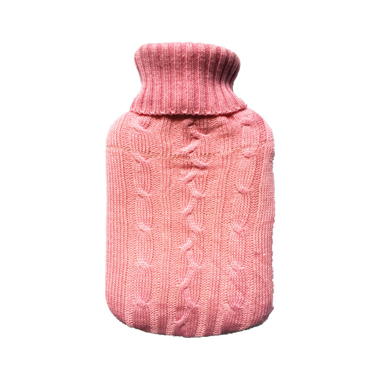 Picture of 2000ml hot water bag knitted cover large cloth cover water-filled hot water bag flannel bag super soft knitted insulation