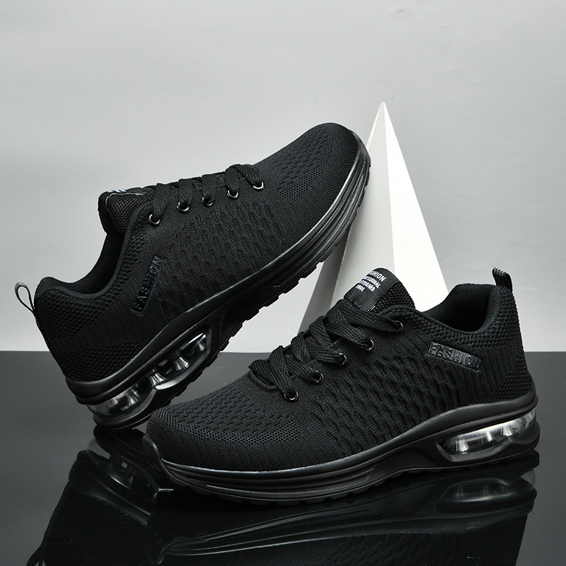 Cross-Border Export Large Size 47 Men's Shoes Mesh Breathable Casual Sports Running Shoes Men's Soft-Soled Air-Cushion Travel Shoes