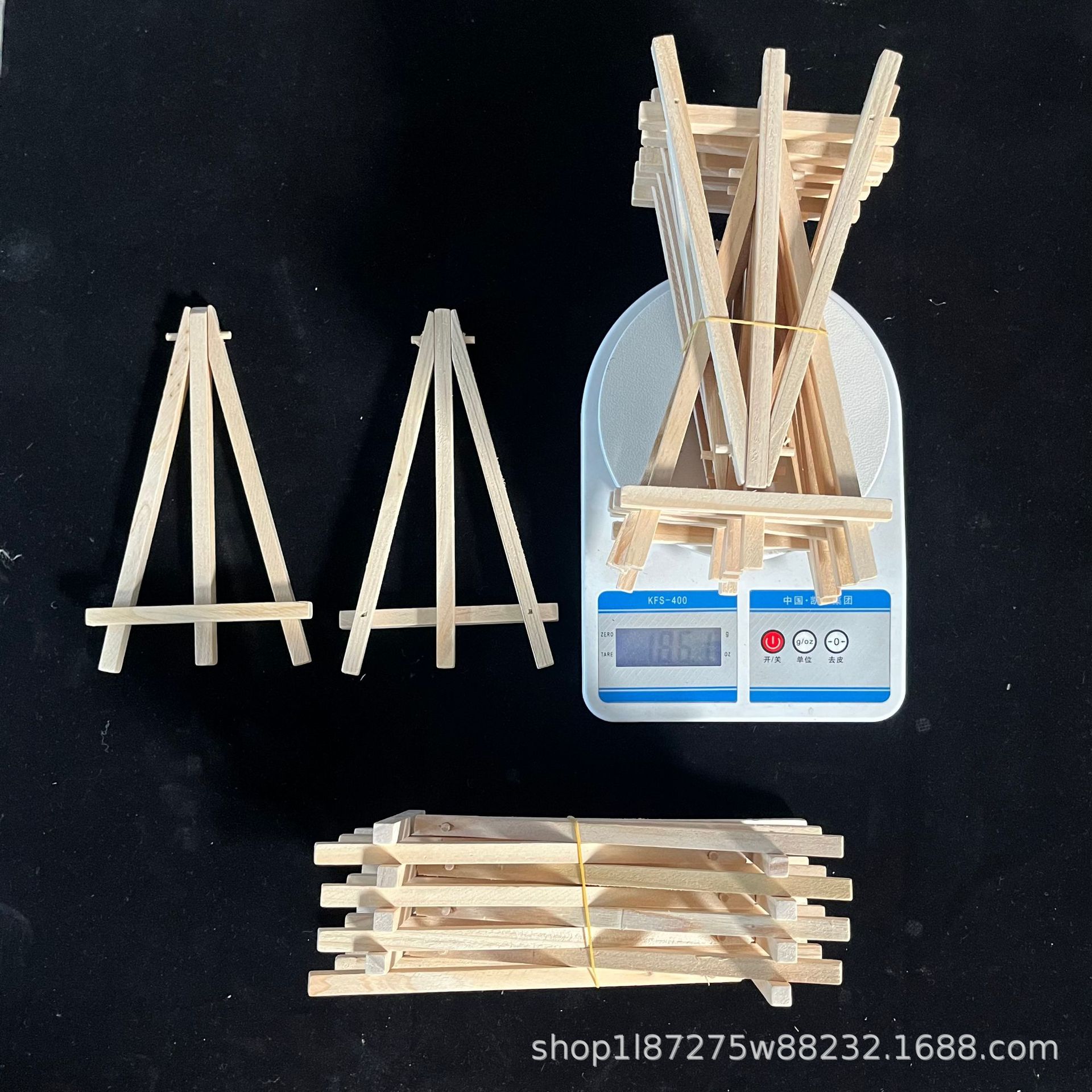 Picture of 8*15 Easel Mini Pine Tripod Wooden Mobile Phone Small Stand Desktop Painting Display Stand Factory Direct Sale