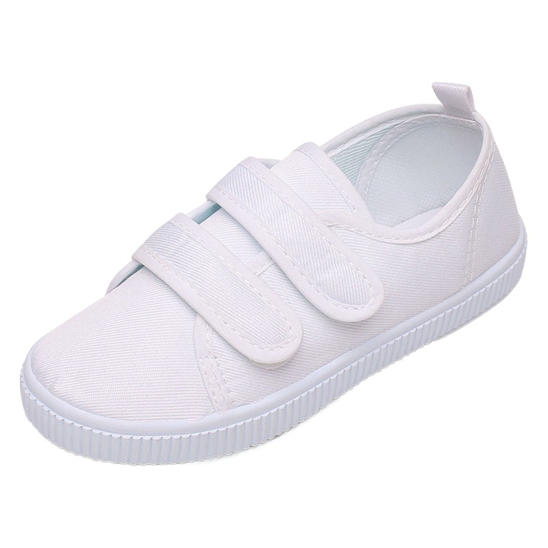 Children's White Shoes Canvas Shoes Spring and Summer New Indoor Non-slip Performance Shoes Kindergarten Children's Shoes Dance Shoes Slip-on
