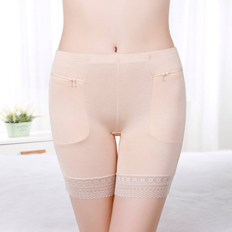 Picture of Spring and summer new double zipper large pocket safety pants women's anti-light four-point insurance pants breathable leggings