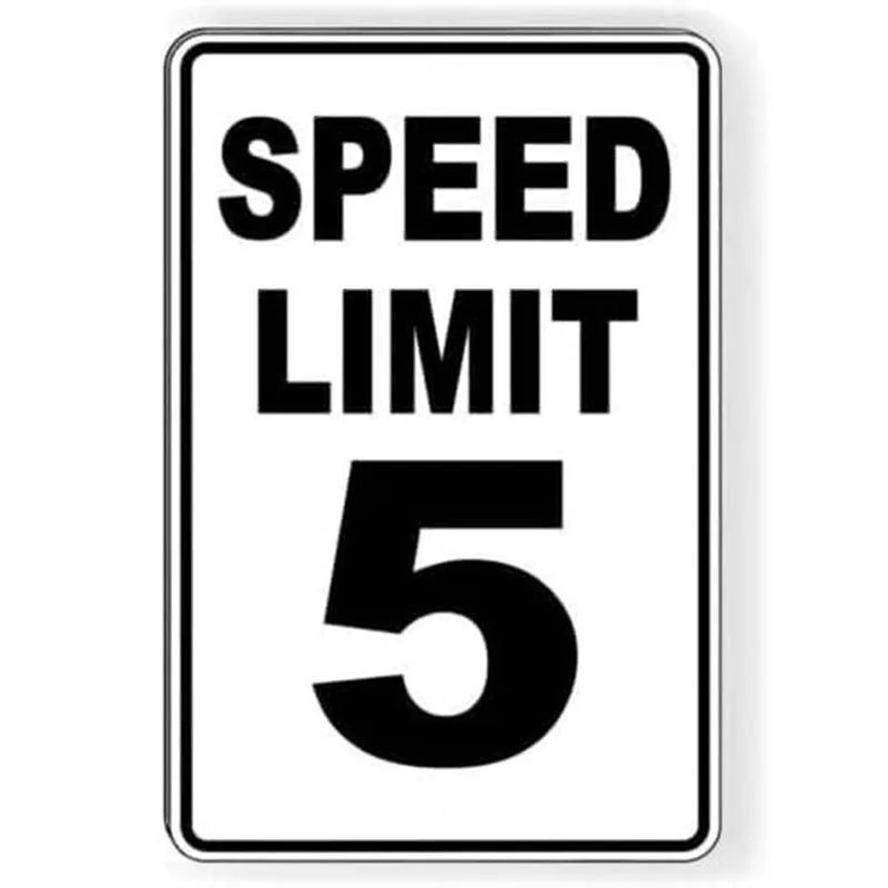 Picture of Retro No Speed Limit Sign Poster American Iron Painting Cross-Border Best-Selling Bar Cafe Wall Decoration