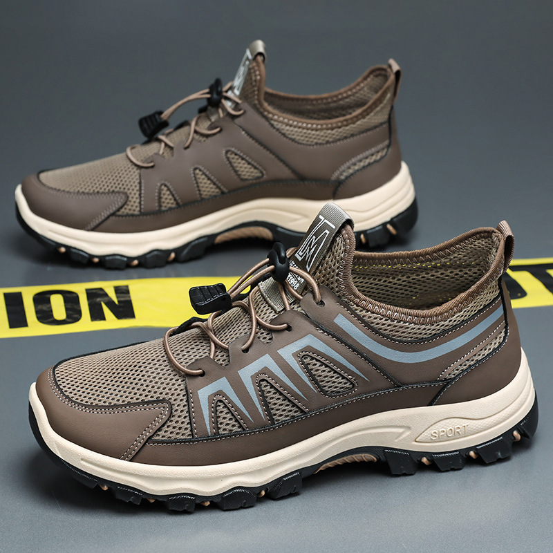 Men's Shoes Summer New sneaker Mesh Breathable Running Shoes Outdoor Wear-resistant Mountaineering Shoes Fashion Single-layer Shoes