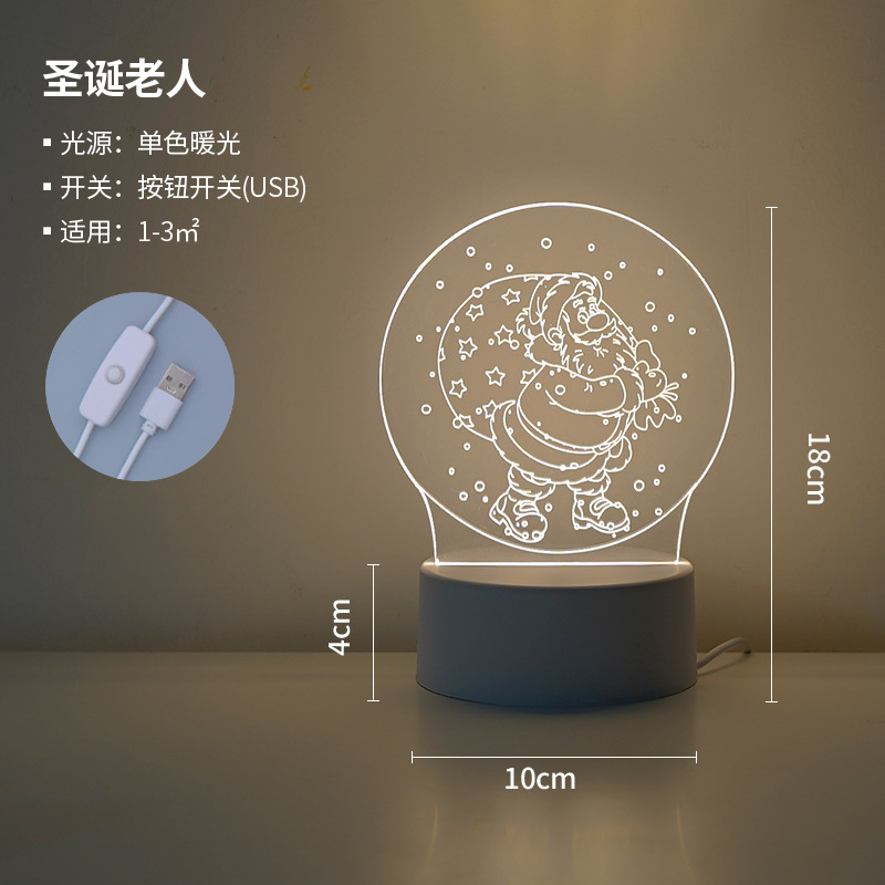 Picture of Creative atmosphere lamp fantasy luminous cartoon LED night light children's gift 3D table lamp bedside lamp logo