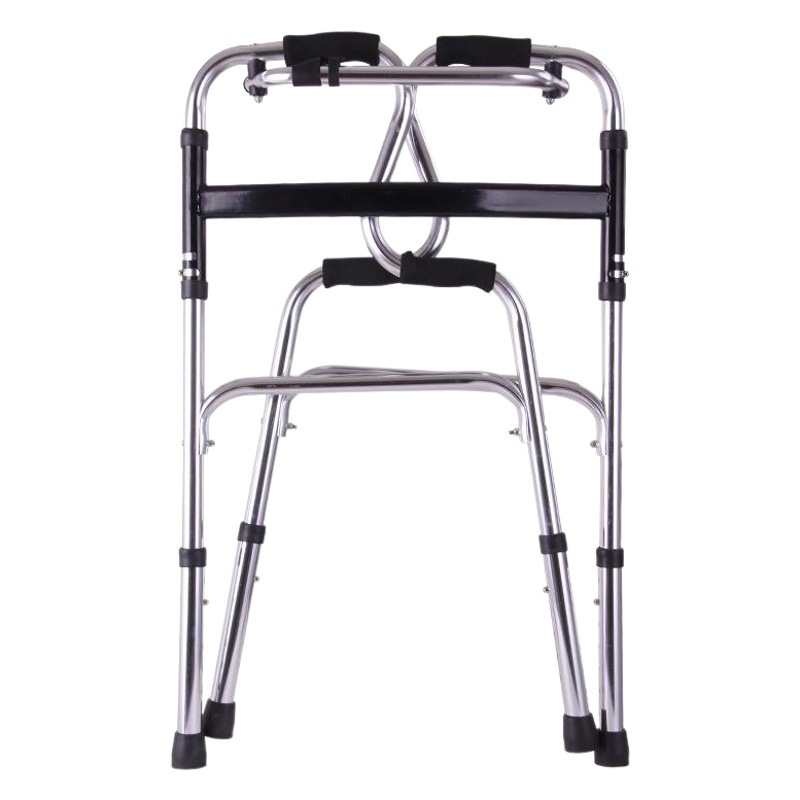Elderly aluminum alloy Walker Walker Walker adjustable height elderly folding Walker four-legged crutch