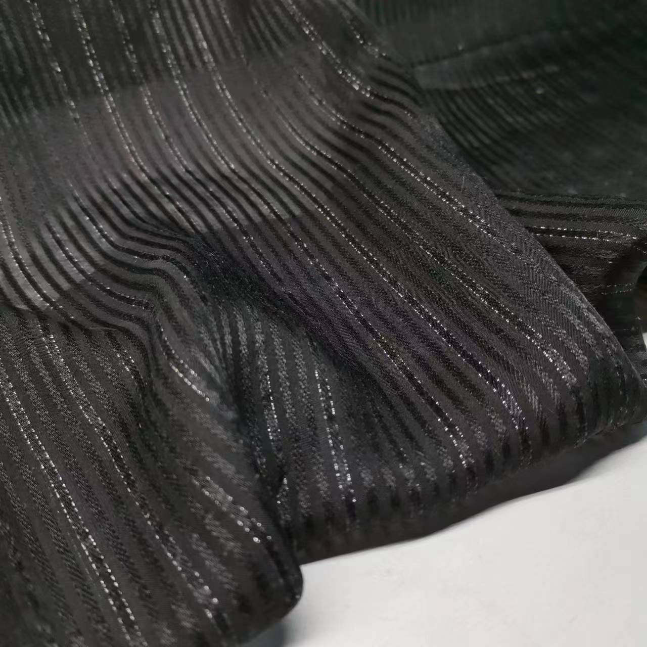Picture of Gold and Silver Thread Silk Satin Thread Fabric Mulberry Silk Clothing Narrow Fabric