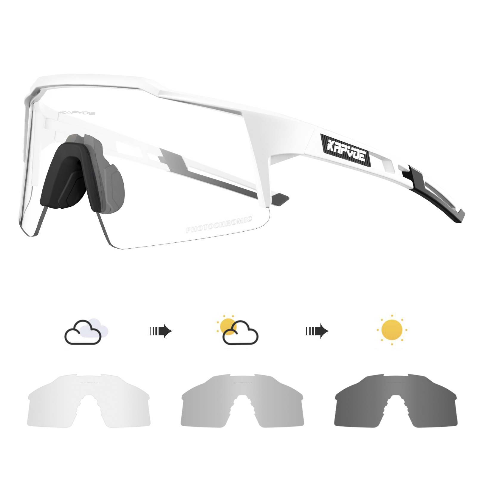 Picture of Kapvoe Cycling Glasses Four-Lens Set Bicycle Windproof Goggles Road Bike
