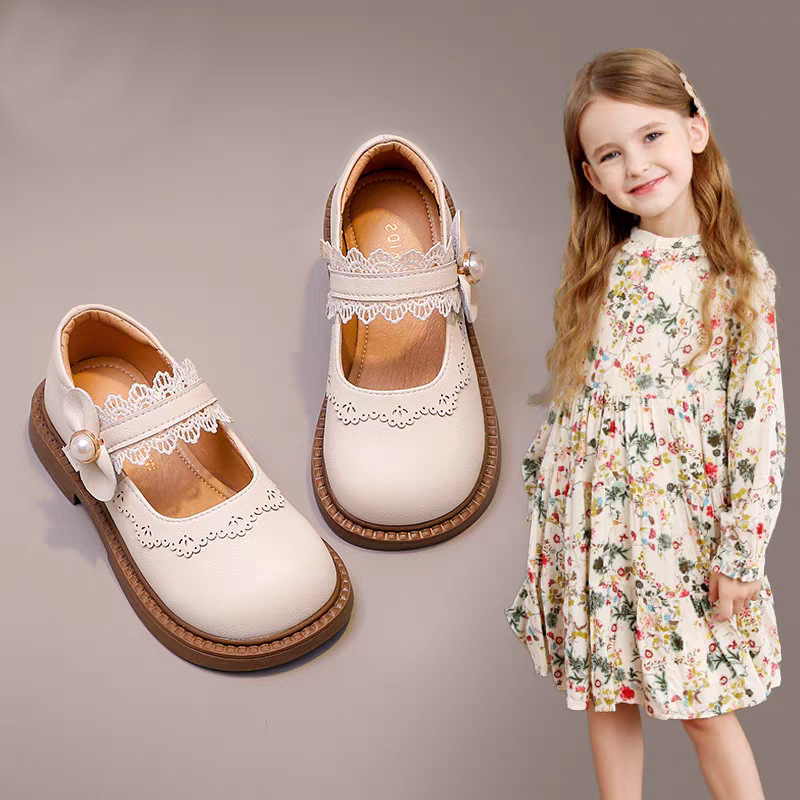 Girls Small Leather Shoes Princess Shoes 2025 New Spring and Autumn Girls' Shoes Soft Sole Princess Style Western Style Children's Shoes