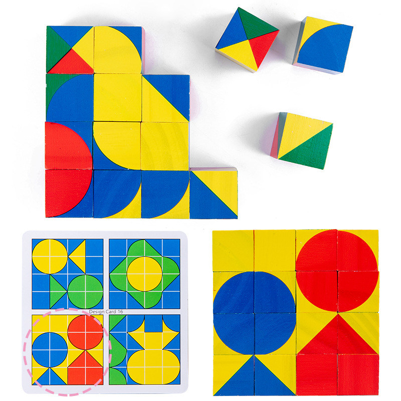 Picture of Figure Myson Wooden Children's Educational Early Education Cube Space Thinking Building Blocks Training Logic Imagination Toys