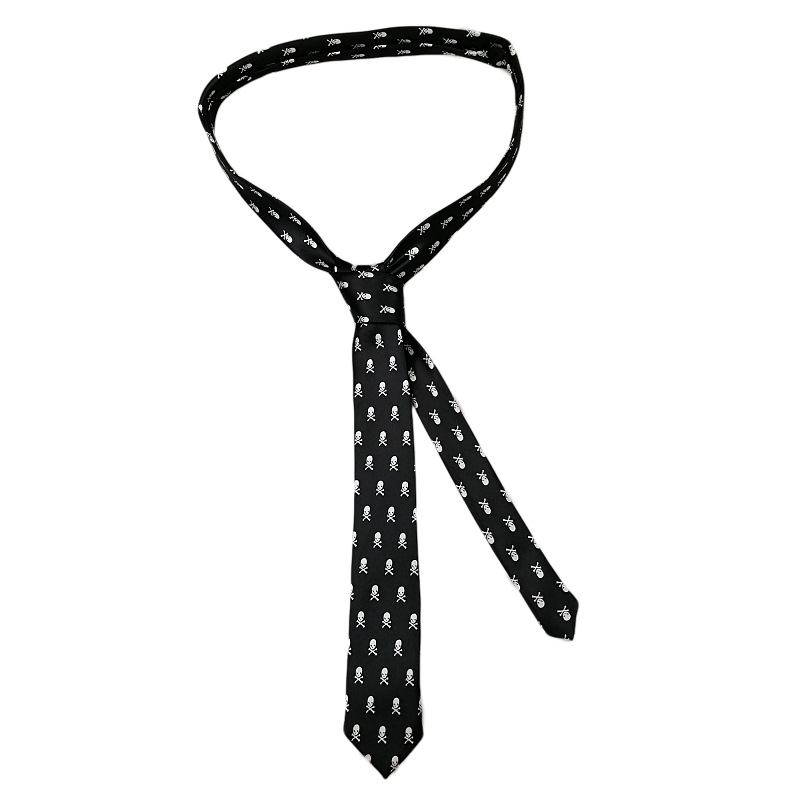 Picture of Zebra Leopard Print Love Poker Letters 5cm Matchinging Shirt Ins Student Tie Unisex Versatile Can Be Customized
