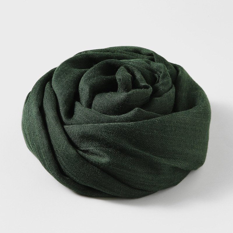 Picture of Solid Color Cotton and Linen Scarf Women's Artistic Sunscreen Scarf Scarf Beach Long Scarf Wholesale Japanese Scarf Advanced Sense