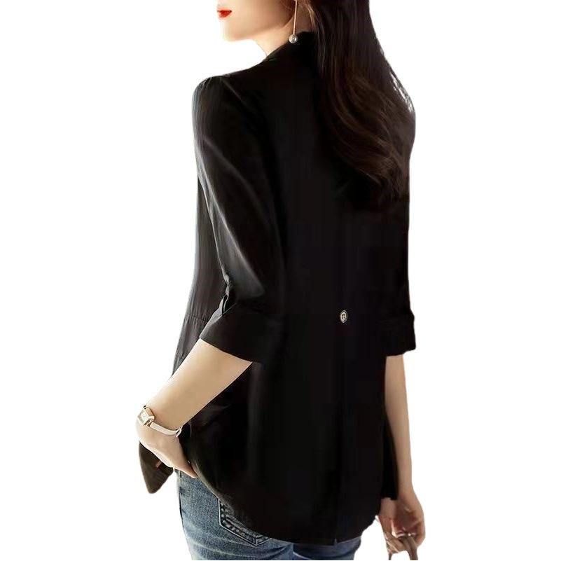 Small Suit Women's Summer New Korean-style Seven-point Sleeve Sunscreen Coat Trendy Coat Thin Coat Casual Small Suit Top